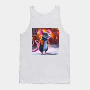 Cute Rat Drawing Tank Top